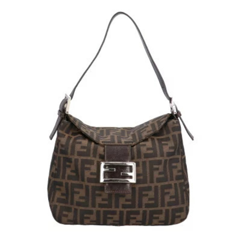Fendi Zucca Handbag Jacquard Brown